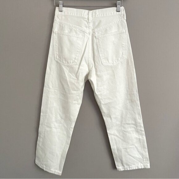 SOLD Agolde White 90’s Mid-Rise Loose Fit Distressed Jeans - 25" - Picture 10 of 12